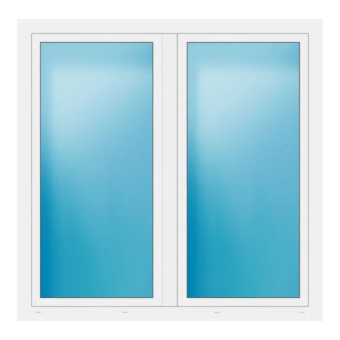 Zweiflügeliges Fenster 166x164 cm Weiß