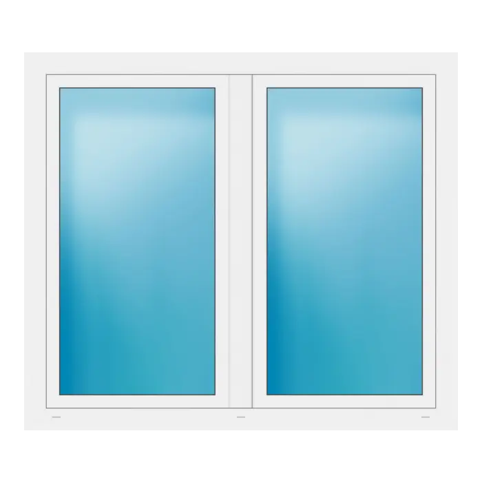 Zweiflügeliges Fenster 155x135 cm Weiß