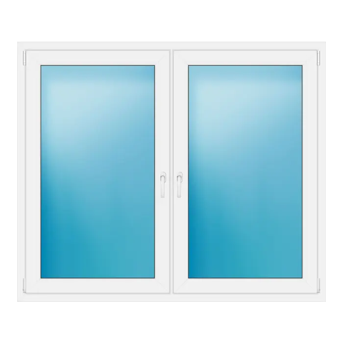 Zweiflügeliges Fenster 168x141,5 cm Weiß