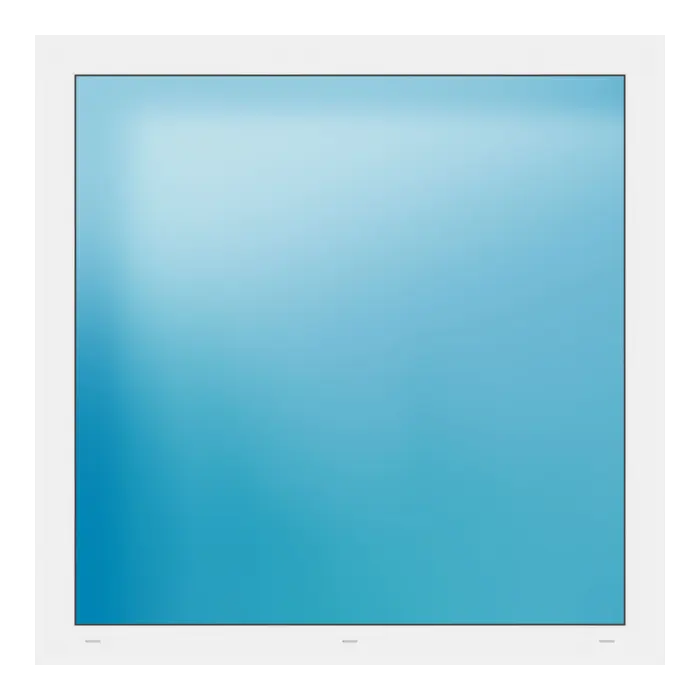 Festverglasung 125x125 cm Weiß
