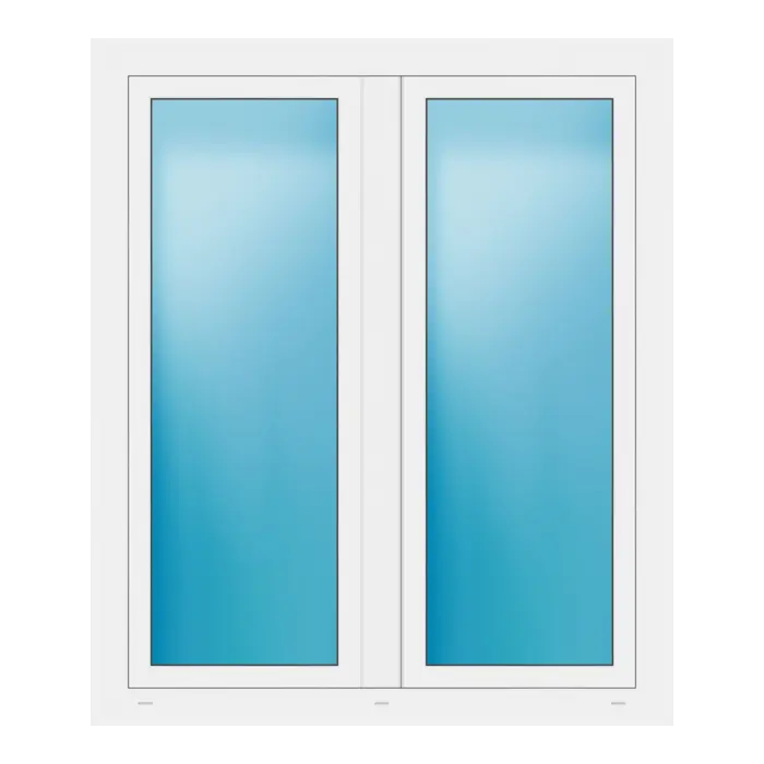 Zweiflügeliges Fenster 122x144 cm Weiß