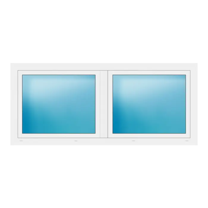 Zweiflügeliges Fenster 200x88 cm Weiß