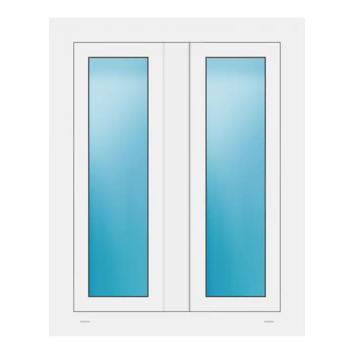 Zweiflügeliges Fenster 82x102 cm Weiß