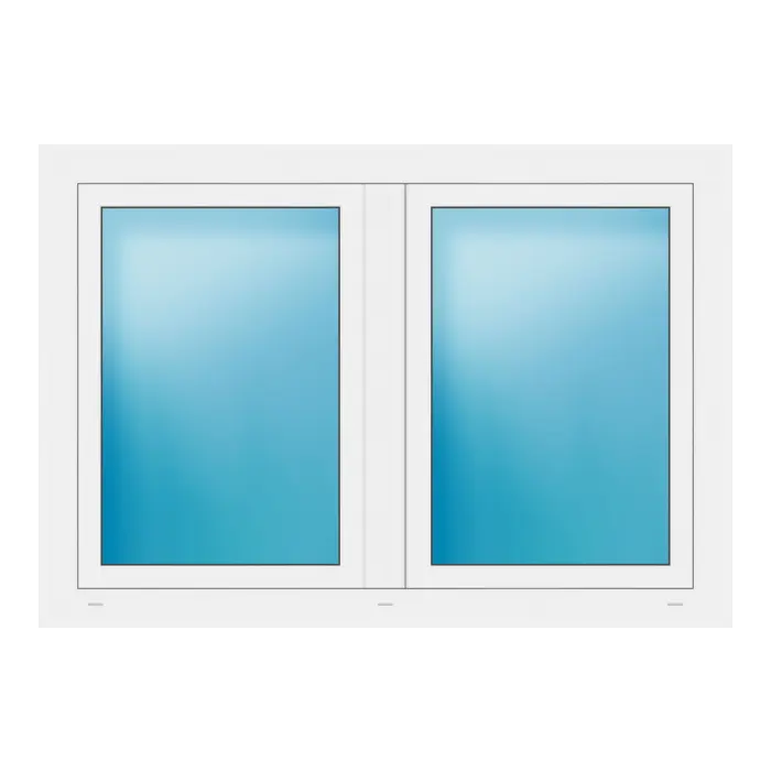 Zweiflügeliges Fenster 139,8x97,4 cm Weiß
