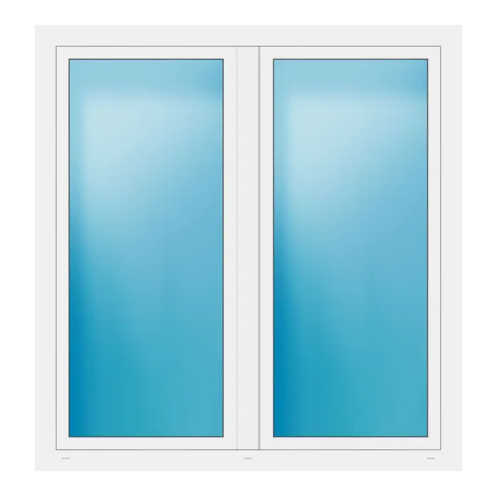 Zweiflügeliges Fenster 158x165 cm Weiß