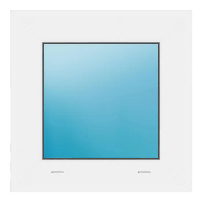 Festverglasung 44x44 cm Weiß