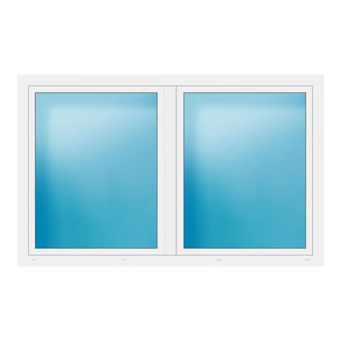 Zweiflügeliges Fenster 214x134 cm Weiß