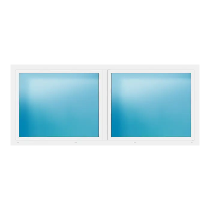 Zweiflügeliges Fenster 280x120 cm Weiß