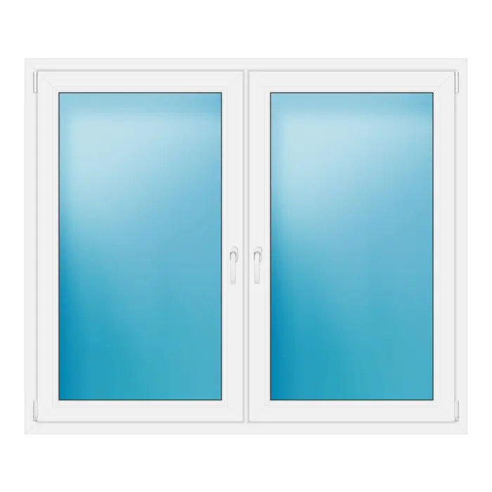 Zweiflügeliges Fenster 166x141 cm Weiß
