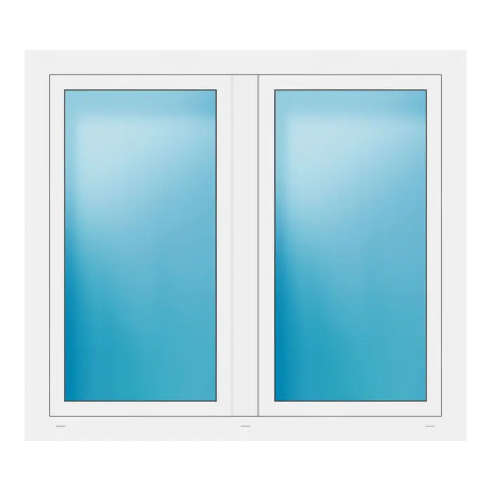 Zweiflügeliges Fenster 140x124 cm Weiß
