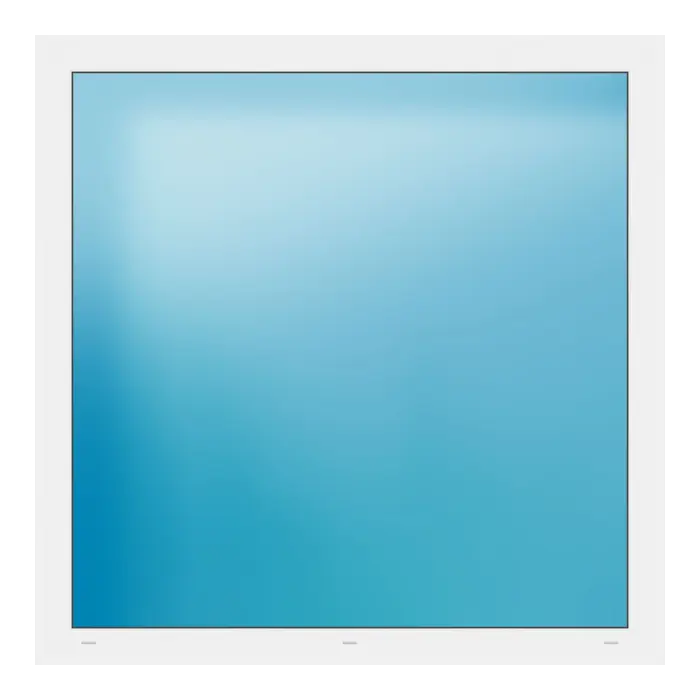 Festverglasung 135x135 cm Weiß