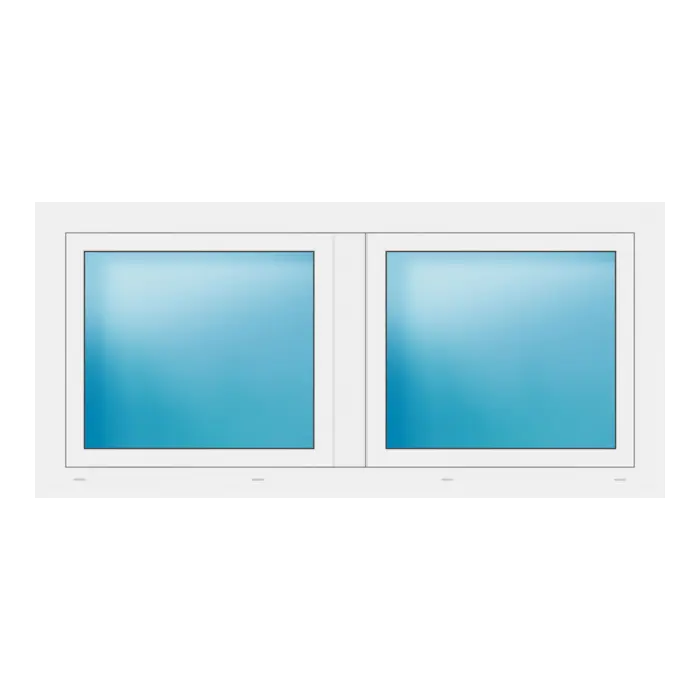 Zweiflügeliges Fenster 162x76 cm Weiß