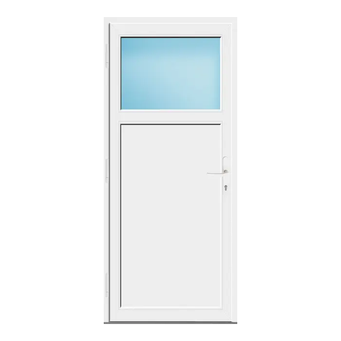 Nebeneingangstür 80x184 cm Weiß 1/3 Glas