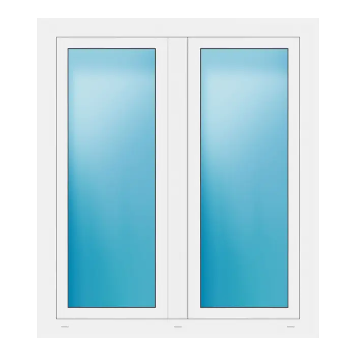 Zweiflügeliges Fenster 116x132 cm Weiß
