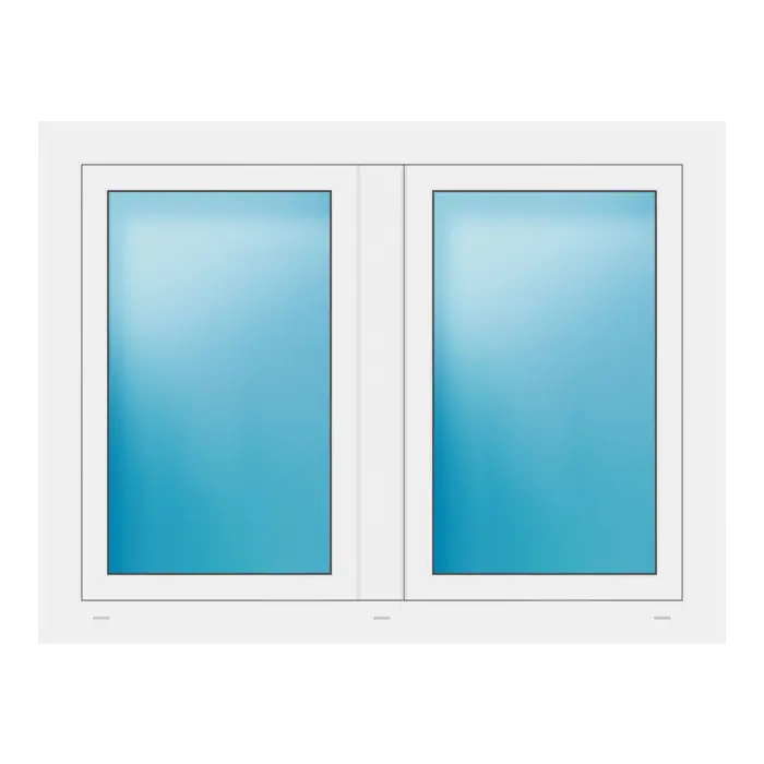 Zweiflügeliges Fenster 125x95 cm Weiß