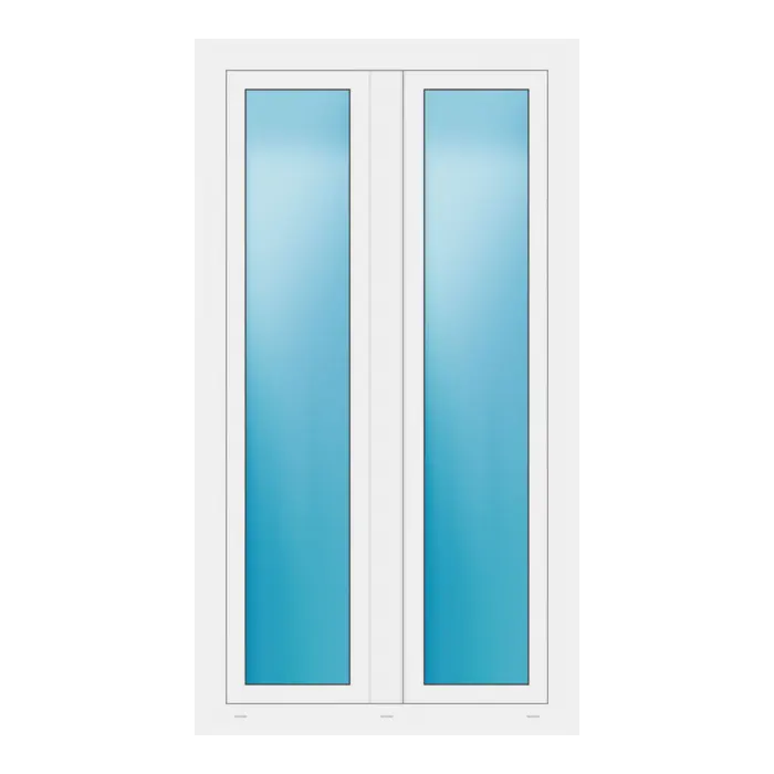 Zweiflügeliges Fenster 96x174 cm Weiß