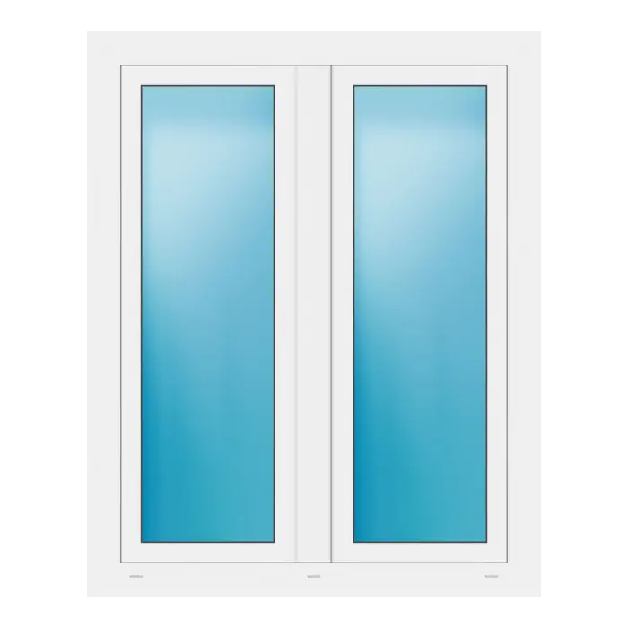 Zweiflügeliges Fenster 106x132 cm Weiß