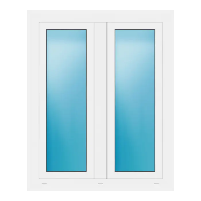 Zweiflügeliges Fenster 96x118 cm Weiß