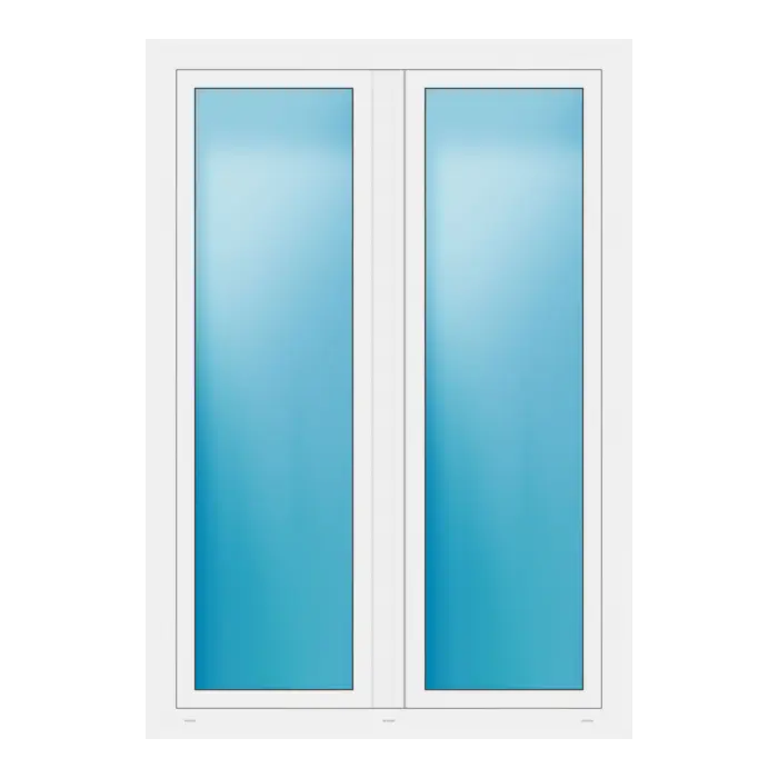 Zweiflügeliges Fenster 125x180 cm Weiß