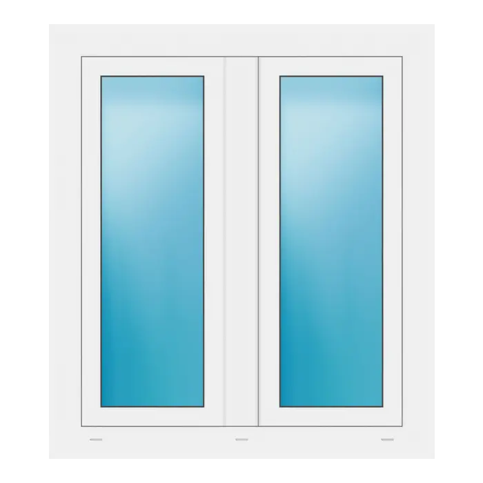 Zweiflügeliges Fenster 94x106 cm Weiß