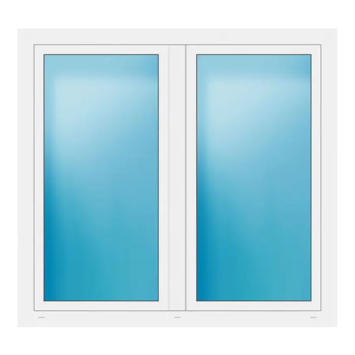 Zweiflügeliges Fenster 155x145 cm Weiß