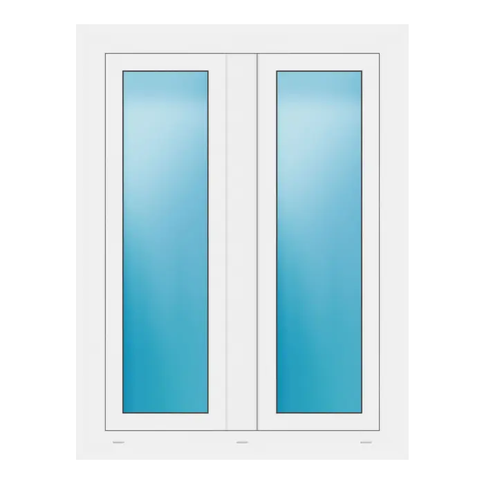 Zweiflügeliges Fenster 90x118 cm Weiß
