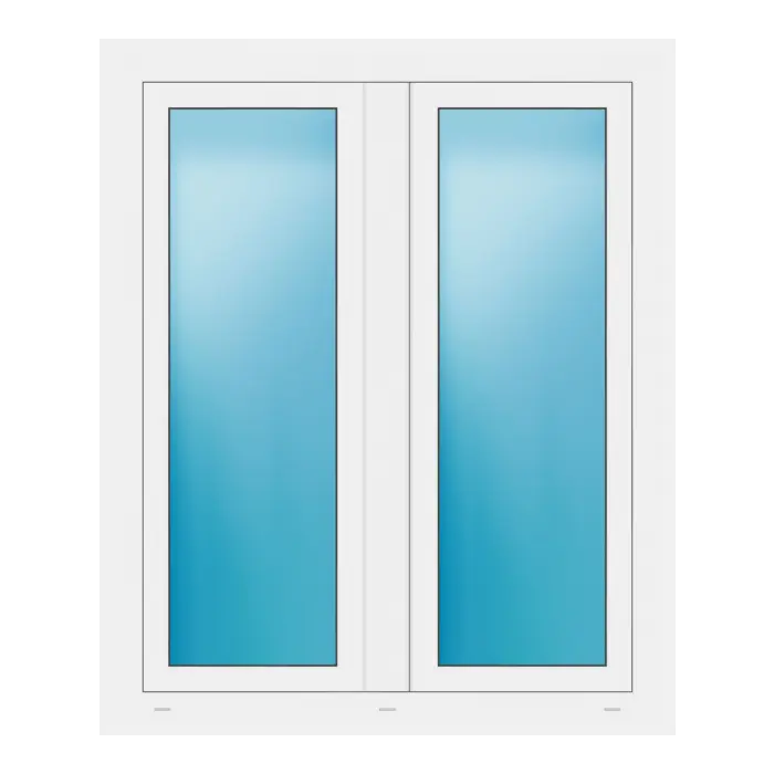 Zweiflügeliges Fenster 105x127 cm Weiß