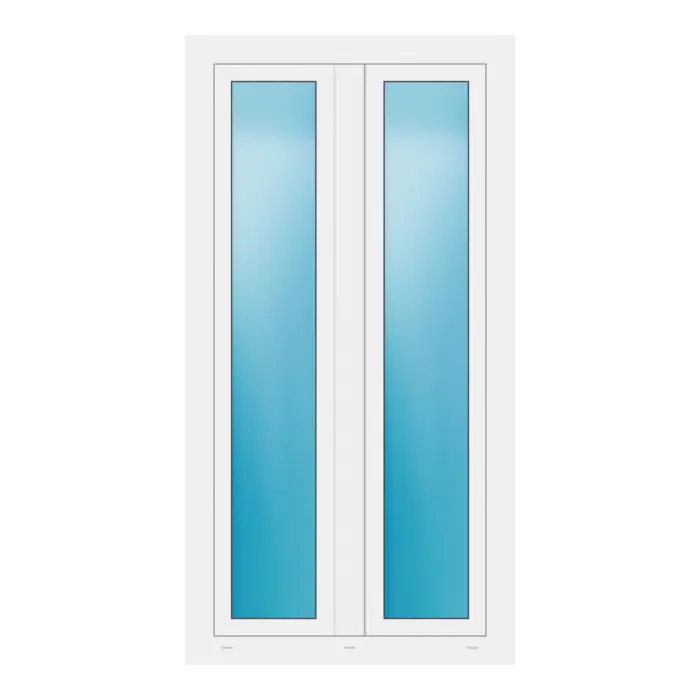 Zweiflügeliges Fenster 90x172 cm Weiß