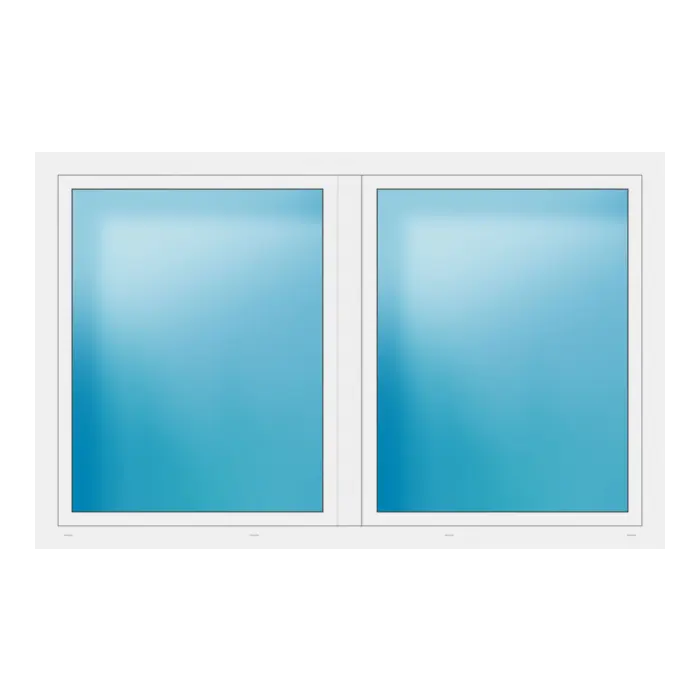 Zweiflügeliges Fenster 216x136 cm Weiß