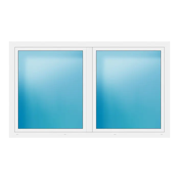 Zweiflügeliges Fenster 222x133 cm Weiß