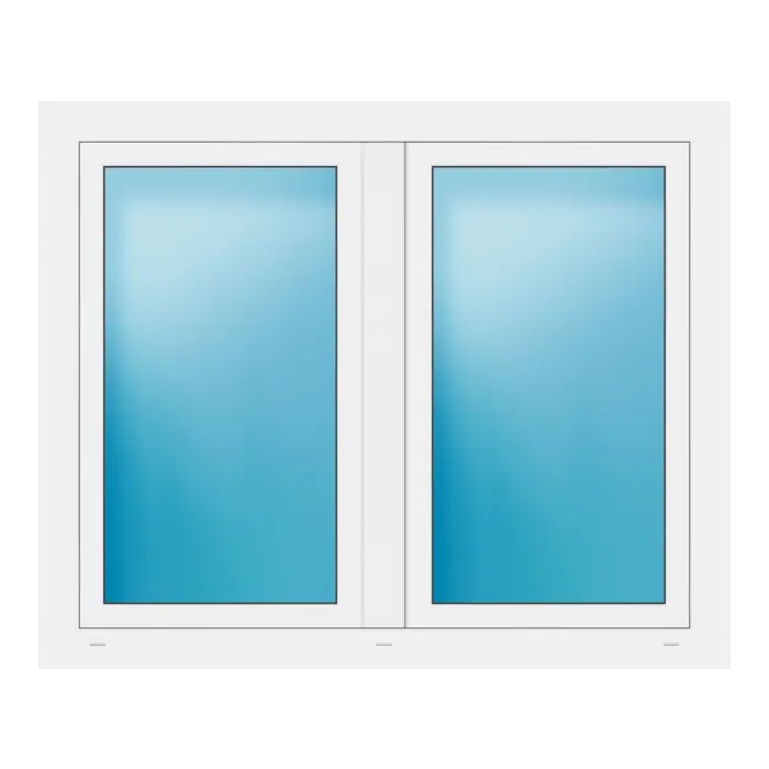 Zweiflügeliges Fenster 134x110 cm Weiß