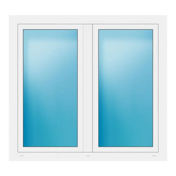Zweiflügeliges Fenster 140x129 cm Weiß