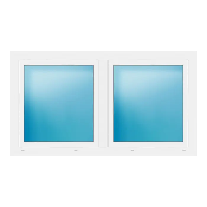 Zweiflügeliges Fenster 172x96 cm Weiß