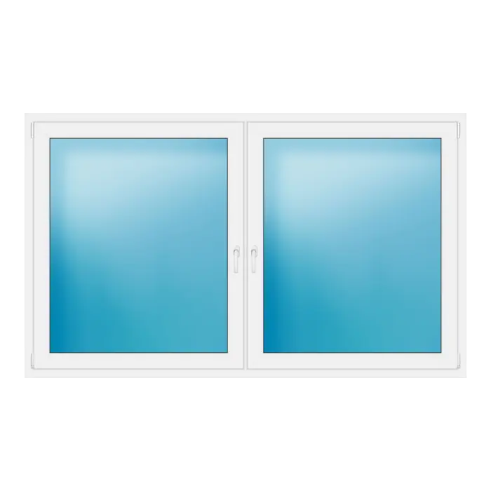 Zweiflügeliges Fenster 225x135 cm Weiß