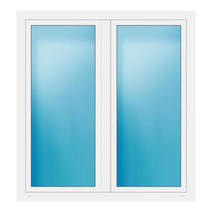 Zweiflügeliges Fenster 154x164 cm Weiß