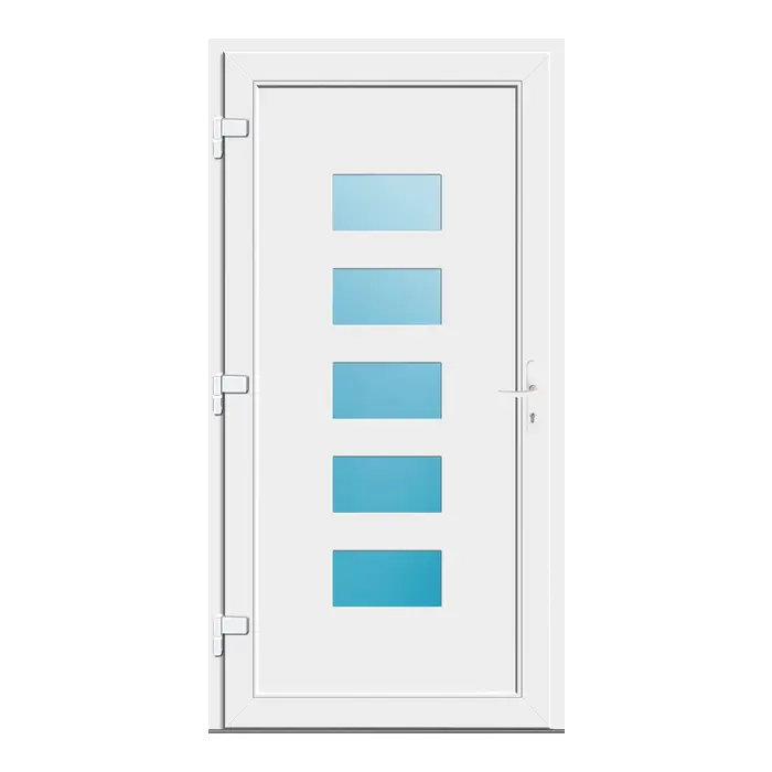 Haustür 116x226 cm Weiß Merkur aus Kunststoff