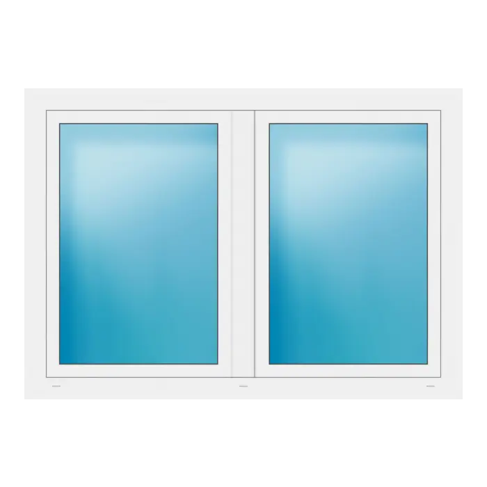 Zweiflügeliges Fenster 158x112 cm Weiß