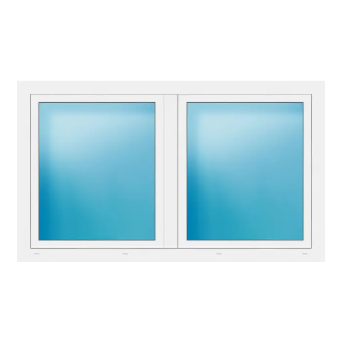 Zweiflügeliges Fenster 180x106 cm Weiß