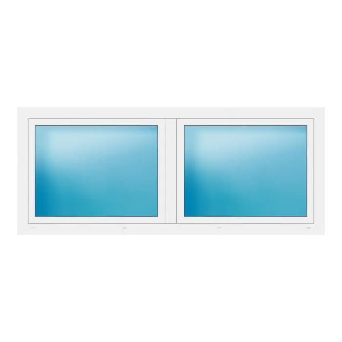Zweiflügeliges Fenster 218x90 cm Weiß
