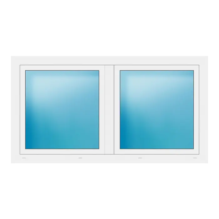 Zweiflügeliges Fenster 173,5x94,5 cm Weiß