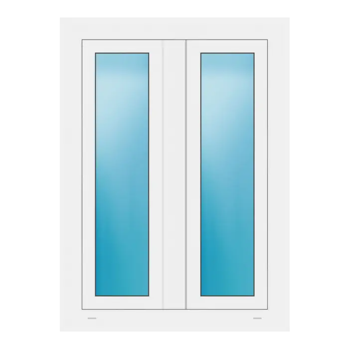 Zweiflügeliges Fenster 82x112 cm Weiß