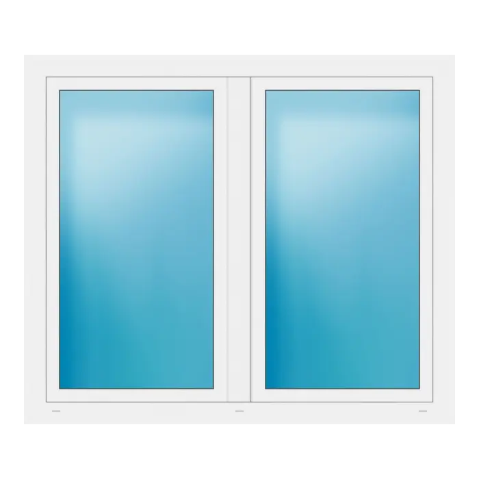 Zweiflügeliges Fenster 154x132 cm Weiß