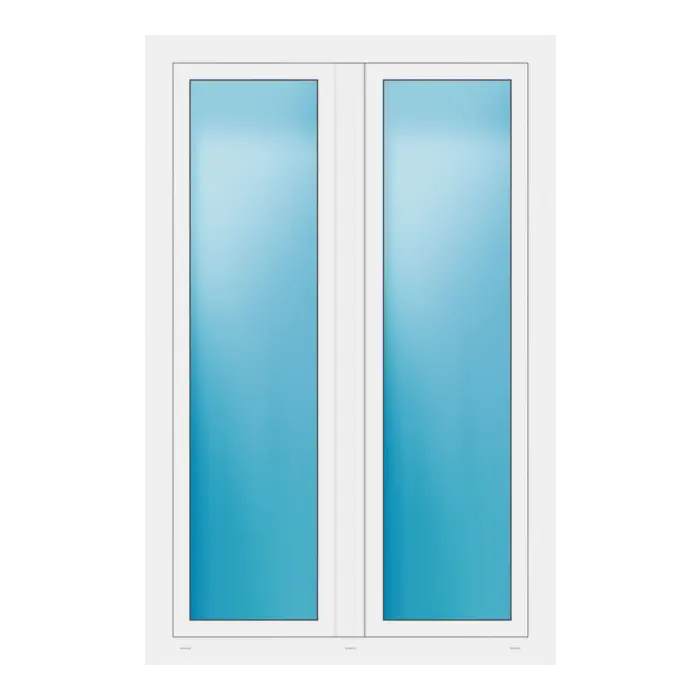 Zweiflügeliges Fenster 116x178 cm Weiß