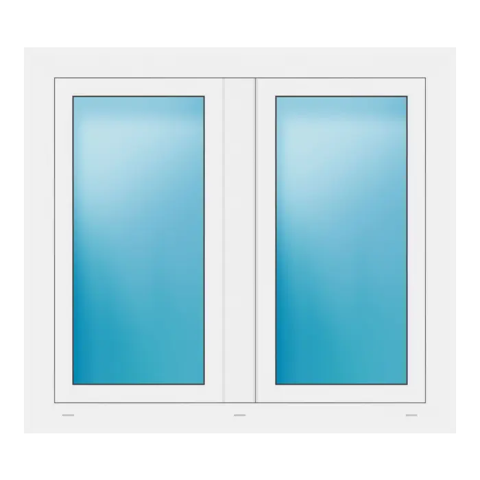 Zweiflügeliges Fenster 112x100 cm Weiß