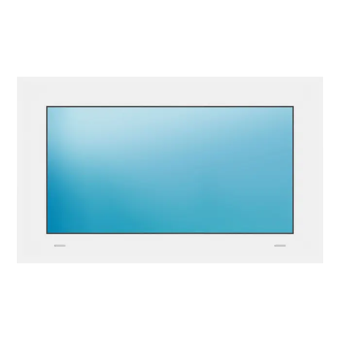 Festverglasung 82x50 cm Weiß