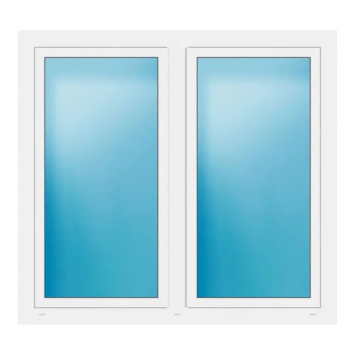 Zweiflügeliges Fenster 150,5x138,5 cm Weiß