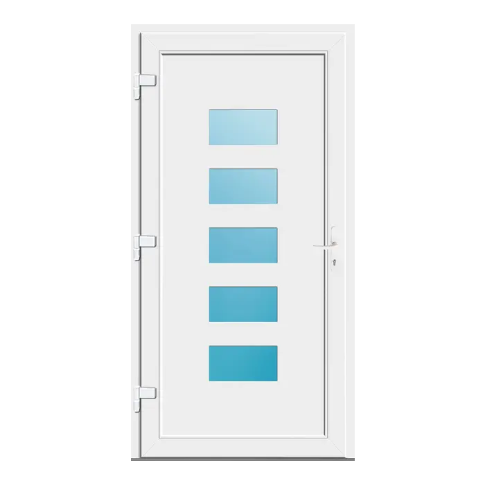 Haustür 116,5x227 cm Weiß Merkur aus Kunststoff