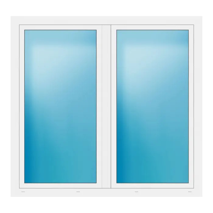 Zweiflügeliges Fenster 176x166 cm Weiß