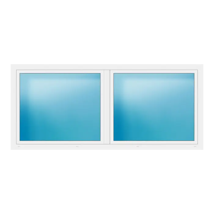 Zweiflügeliges Fenster 270x120 cm Weiß