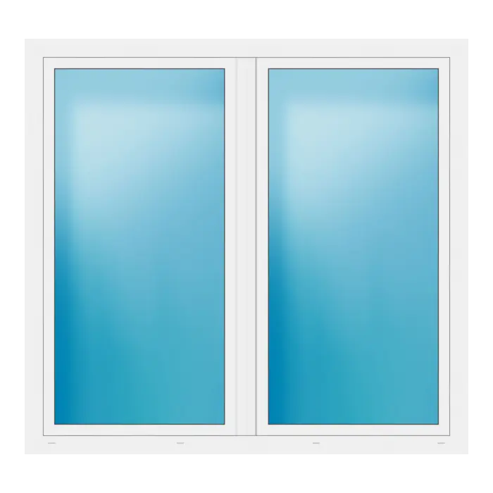 Zweiflügeliges Fenster 188x176 cm Weiß
